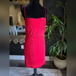 Women’s Fuchsia Sequin Slip Dress